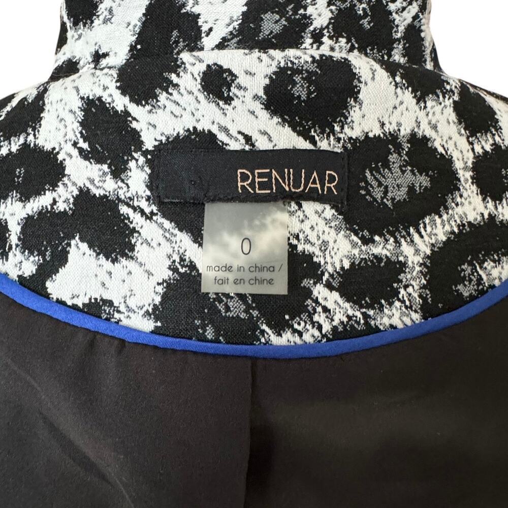 Renuar Animal Print Statement Coat Double Breasted Women’s Size 0 - Picture 8 of 10